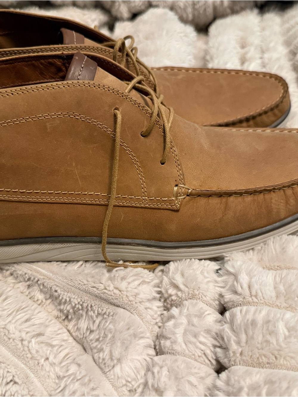 Johnston & Murphy Tan Leather Chukka Boat Shoes